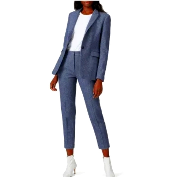 Rag&Bone hazel herringbone blazer blue 2 - Picture 3 of 9